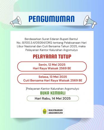 Pemberitahuan Hari Libur Nasional
